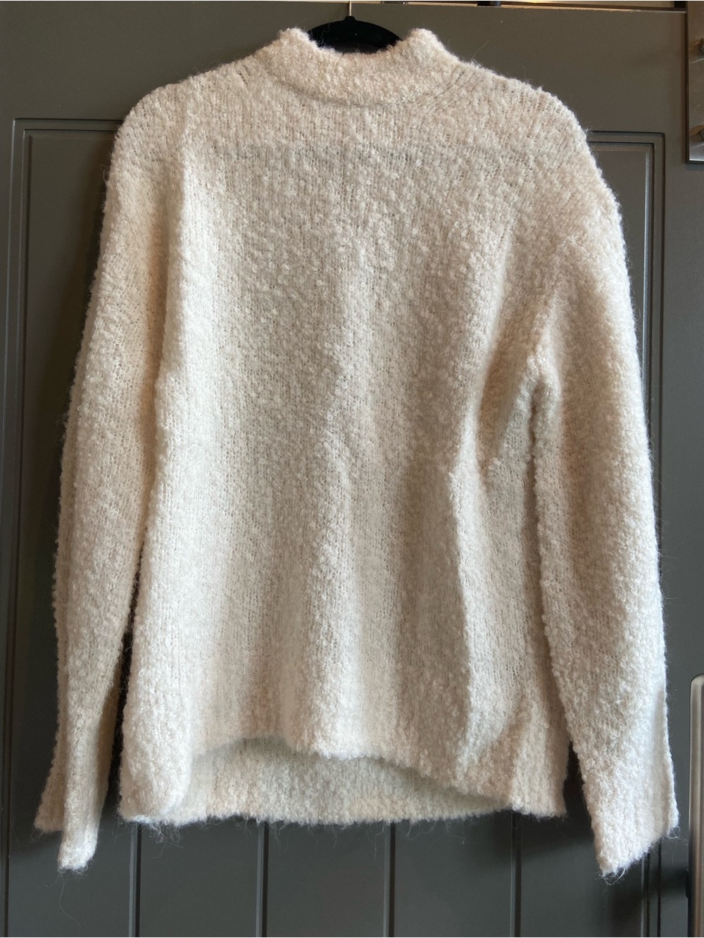 Madewell Cream Fuzzy Turtleneck Sweater